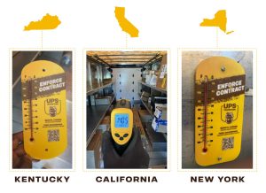 The interiors of package cars are made almost entirely of metal, with little insulation to keep temperatures down. Drivers often describe the cargo area as an oven, and thermometers provided by the union have recorded temperatures upwards of 140 degrees Fahrenheit during the summer.